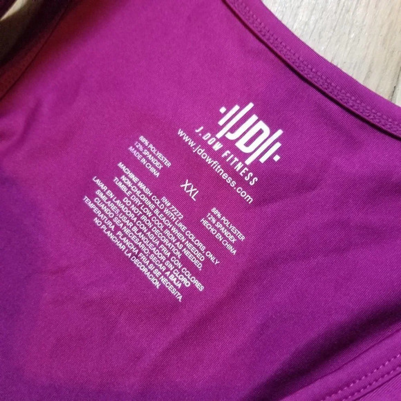 J. Dow Fitness Yoga Jumpsuit Raspberry Pink Bodysuit NWT Women's Size XXL - Picture 6 of 7